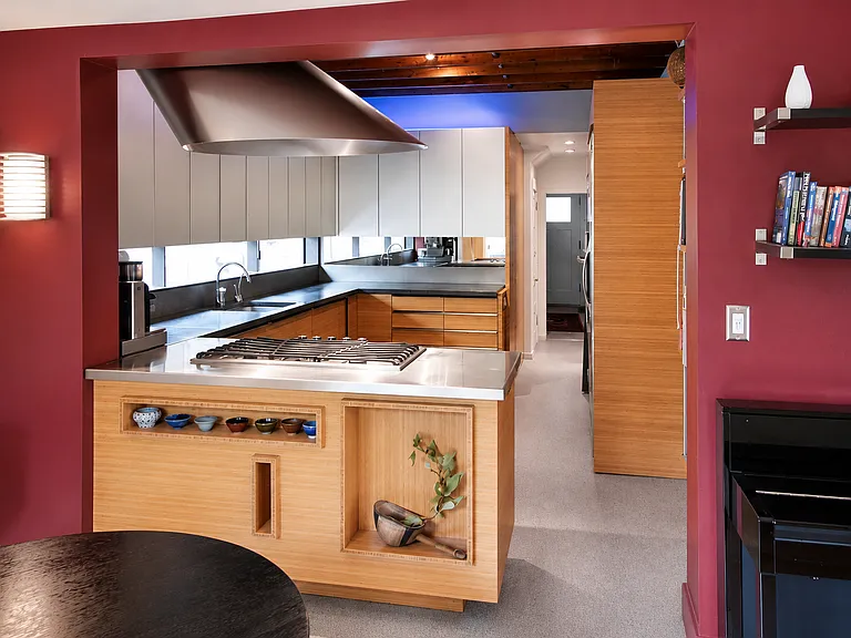 kitchen viewed from the sunroom
