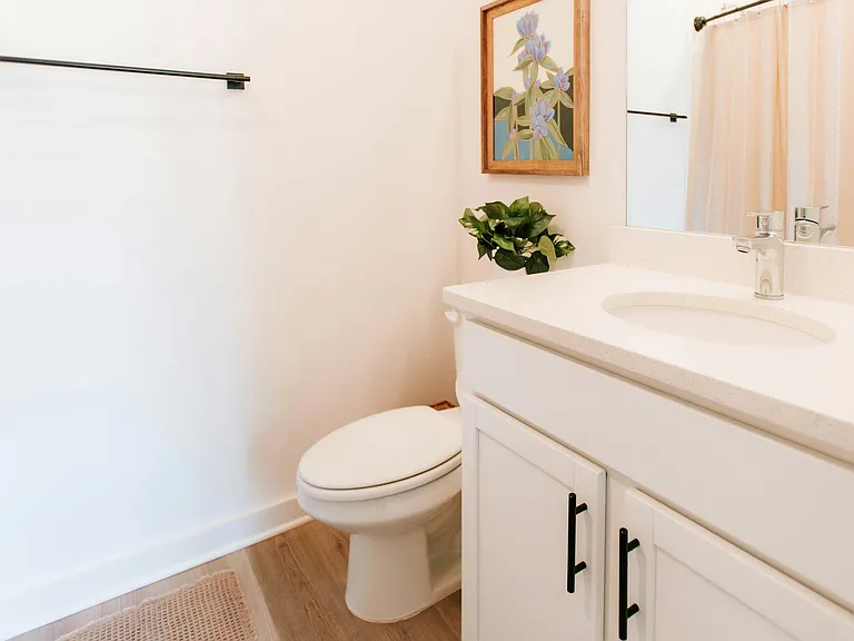 Simple, stylish, and a touch of greenery.