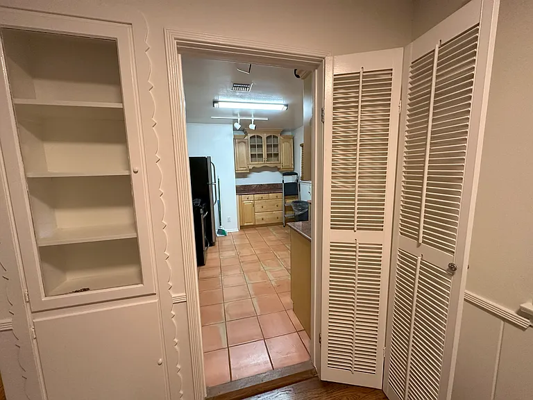 into kitchen