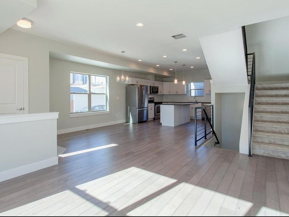 Open living room and dining room!