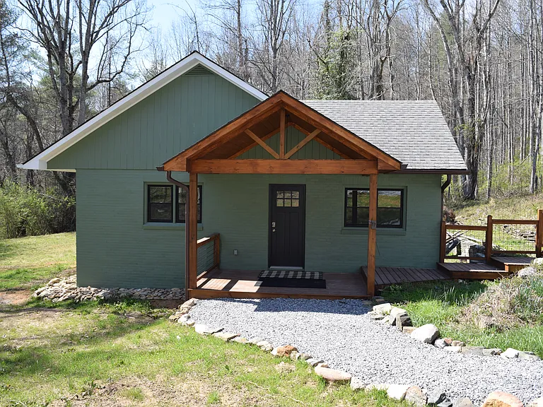 8x12 covered front porch, tongue & groove overhead