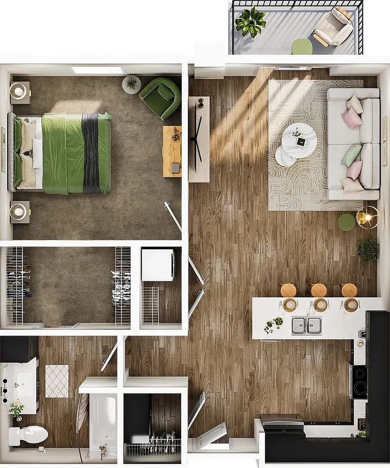 The Portage - 1 Bedroom / 1 Bathroom — Photo 2