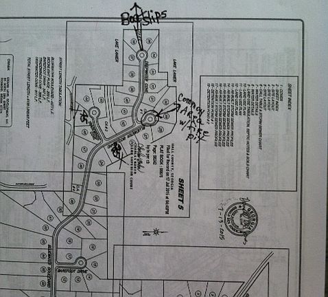 Lot45 is dk area on L of rd