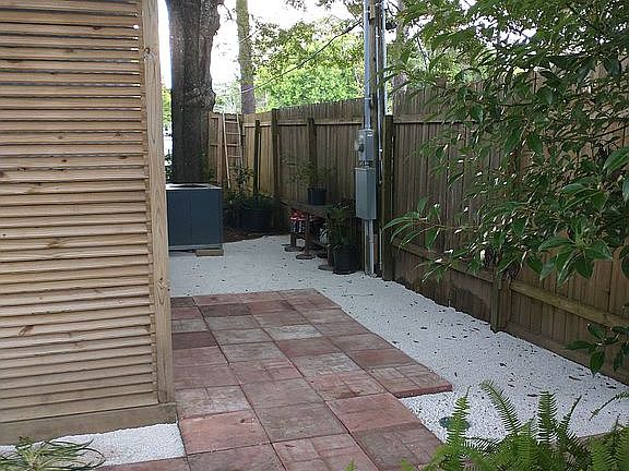 Covered storage & patio