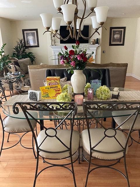 Dinette area and living room