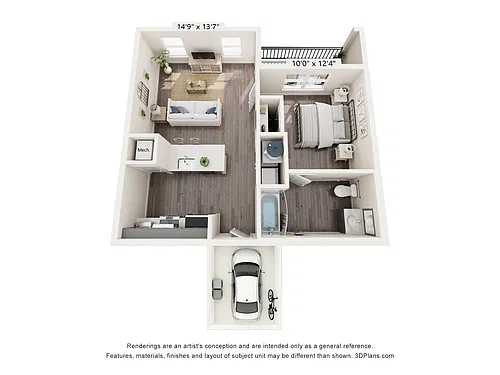 Floor plan Rosewood with Heated Garage