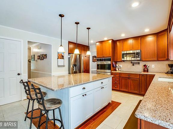 Kitchen view from bay window