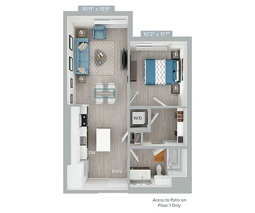Floor plan A4-667SF-A1-2MIR2