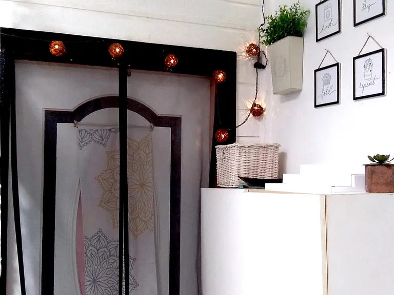 just inside Green door is your Bedroom Entry Door (shown).
