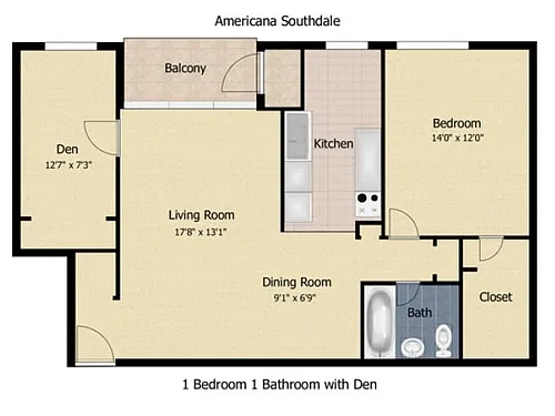 Floor plan 2 Bedroom