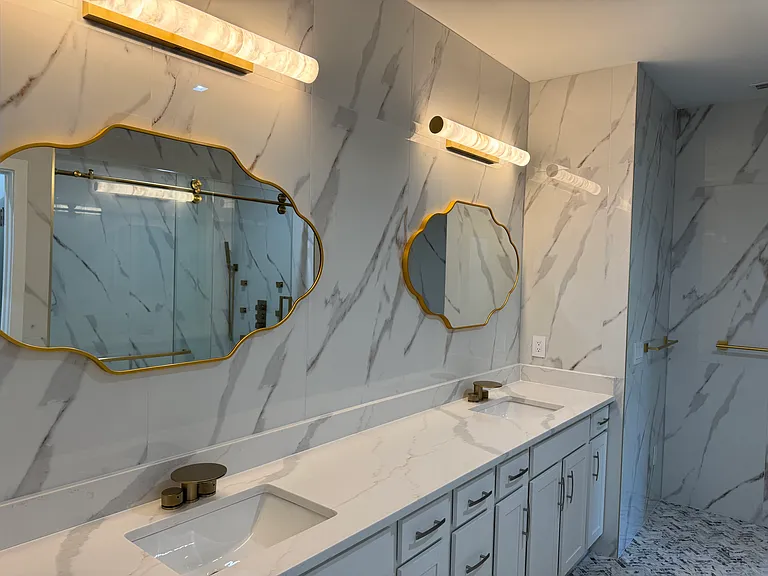custom master bathroom