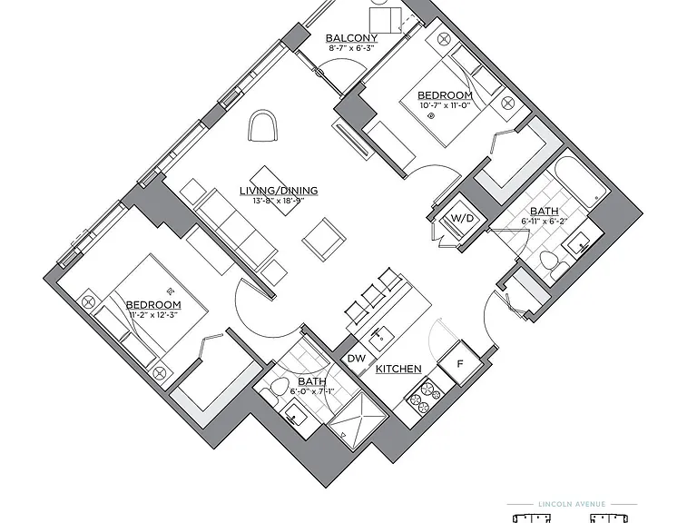 B1 floor plan Elevate Lincoln Park