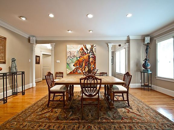 Large Open Floorplan with classic architectural features.