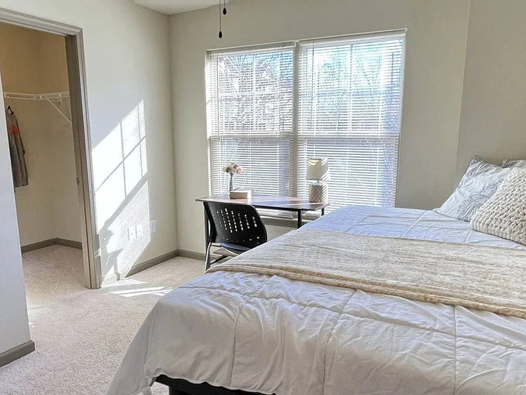 Our furniture packages are customizable, leaving it up to you to decide what your new home looks like. Furniture packages are available for a monthly fee and include a Full XL bedframe & mattress, desk, chair, and 2 stackable sets of drawers as well as co