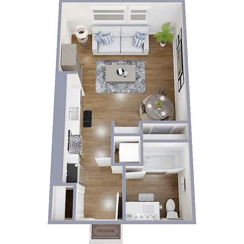 Floor plan Studio A1