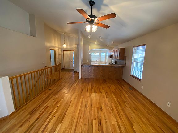 Living room looking toward kitchen