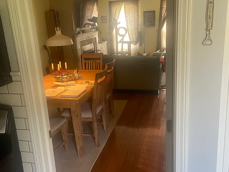 kitchen into dining room