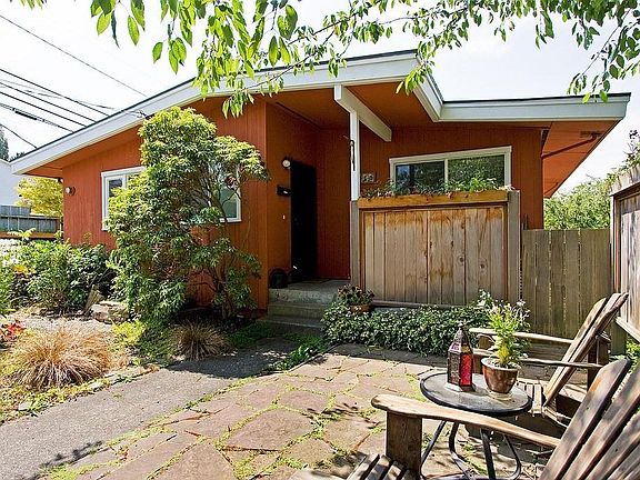 Peaceful outside sitting area.
