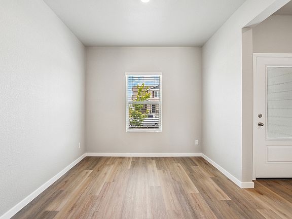 The dining room is off of the foyer.