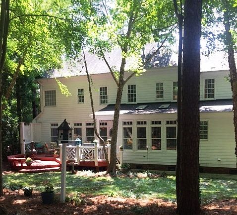 landscaped backyard
