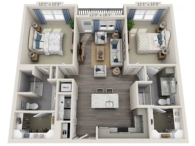 Floor plan B1A