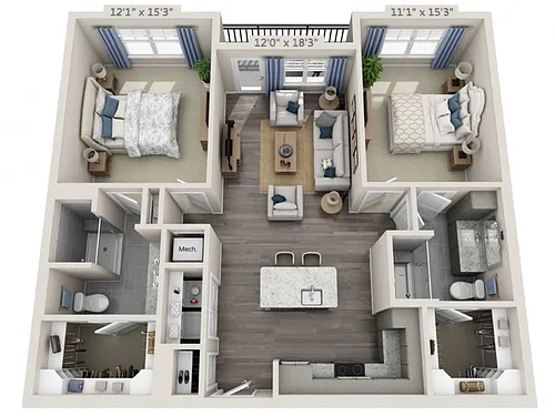 Floor plan B1A