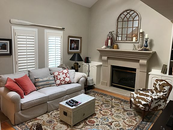 Custom stone gas fireplace