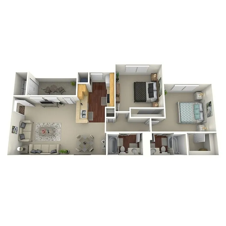 Floor plan Plan 2 - Income Restricted