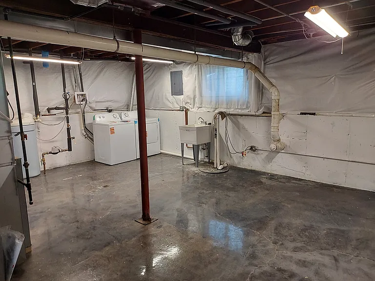 Other partial view from basement door.
Brand new washer and dryer!