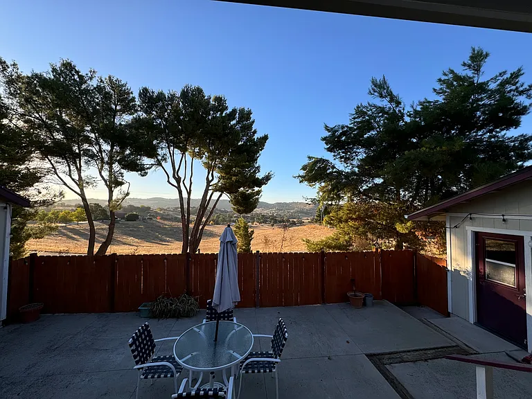 View from back porch & patio
