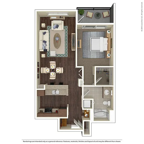 Floor plan 1 Bedroom