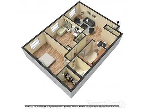 Floor plan Deming 2 Bedroom