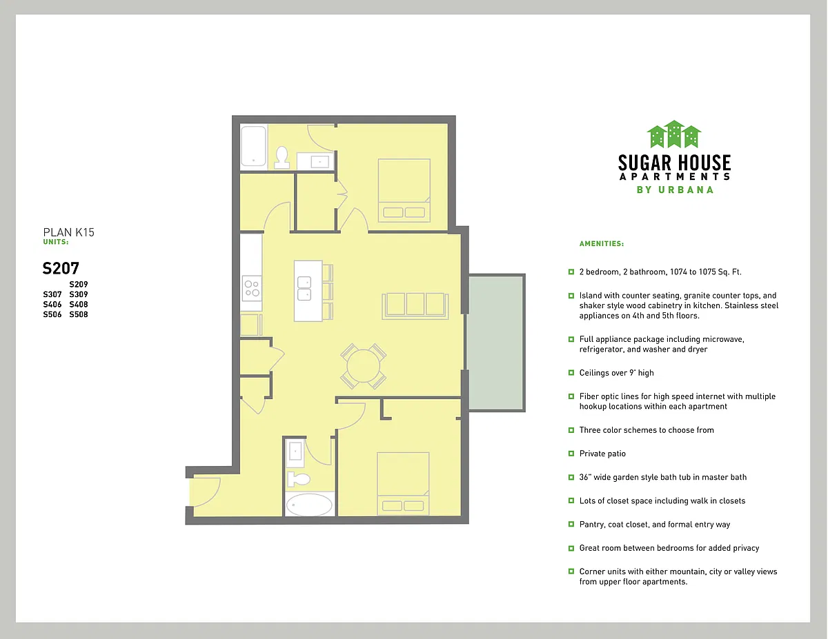 Floor plan 2 Bed K15 (k15-a)
