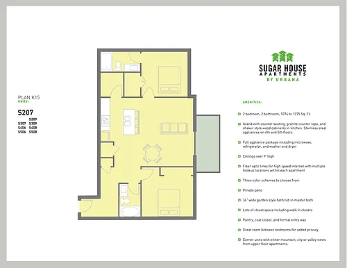 Floor plan 2 Bed K15 (k15-a)
