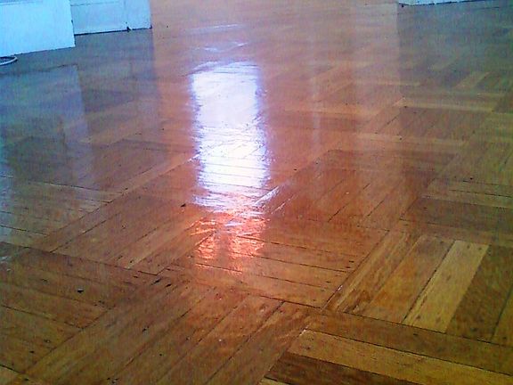 Floors have a polyurethane finish.