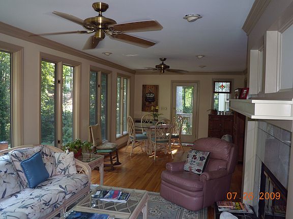 Sun Room with fireplace