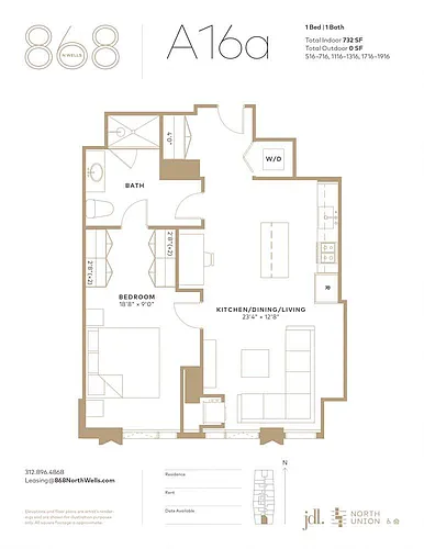 Floor plan A16A