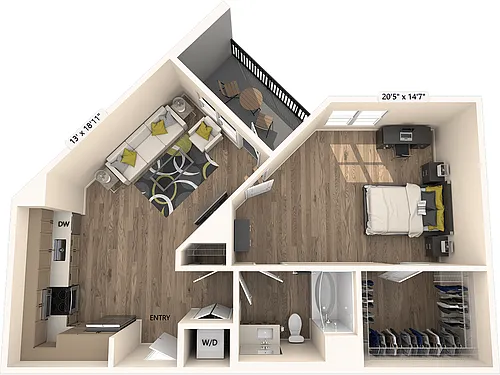 Floor plan A3-FinishII-759sf