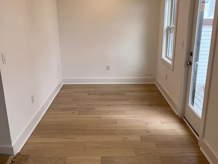 Apartments 1, 2, & 3 feature ~ 75 sq. ft. bedrooms (8.5x9ft) with plenty of natural light and access to a private patio (apt 1) or decks (apt. 2, 3, and 4). Each bedroom features large closets for storage. Apt 4 has a slightly larger bedroom of 125 sq. ft
