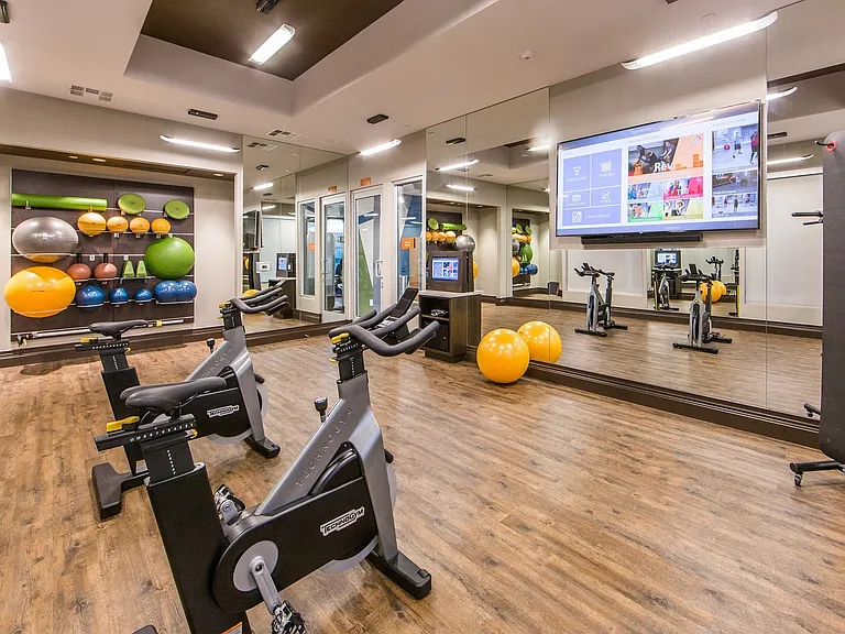 Private spin and yoga studio.