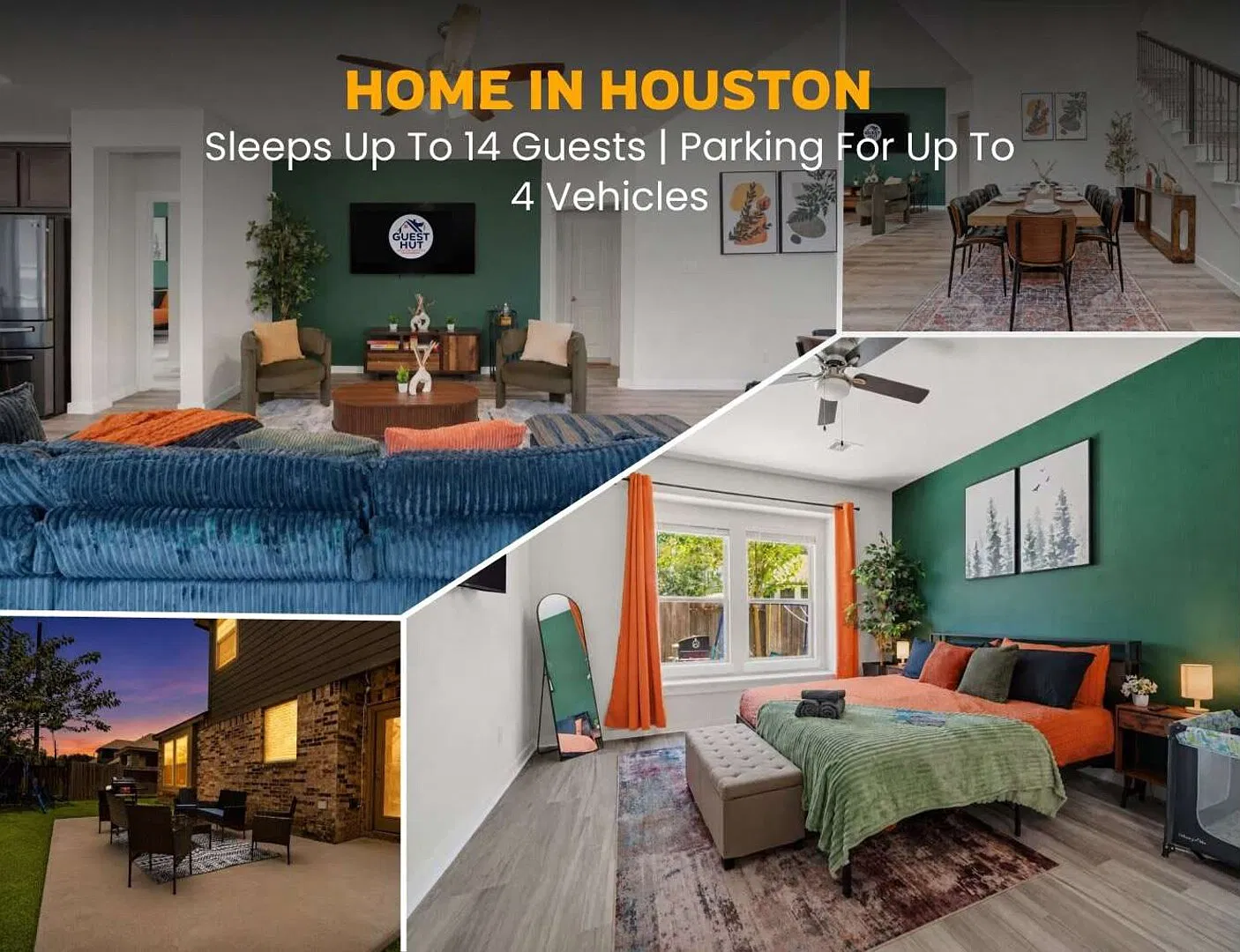 Luxe 6br House | Sleeps 14 | 1gb | Iah Airport — Photo 1
