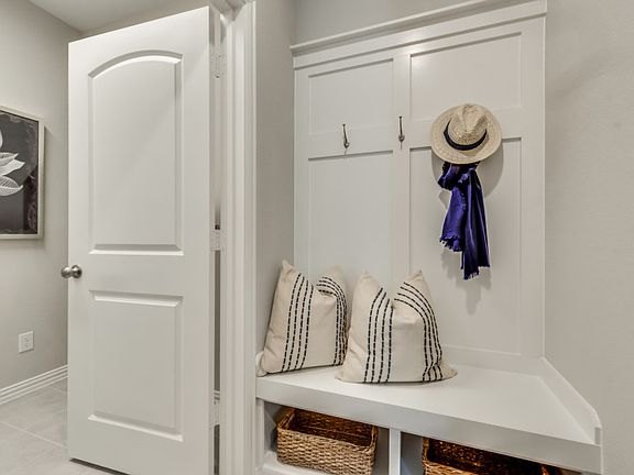 Everyday Entry from garage, shown with mud bench option