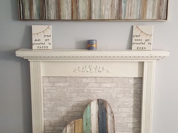 Formal Living faux fireplace