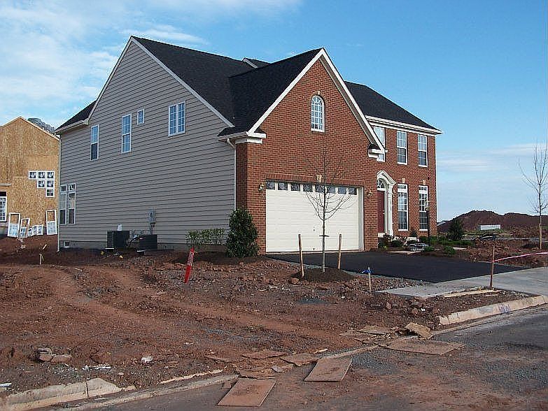Just prior to landscaping