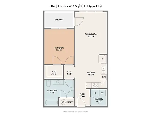 Floor plan 1BR