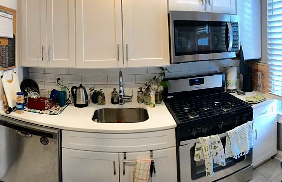 Laundry, kitchen area.