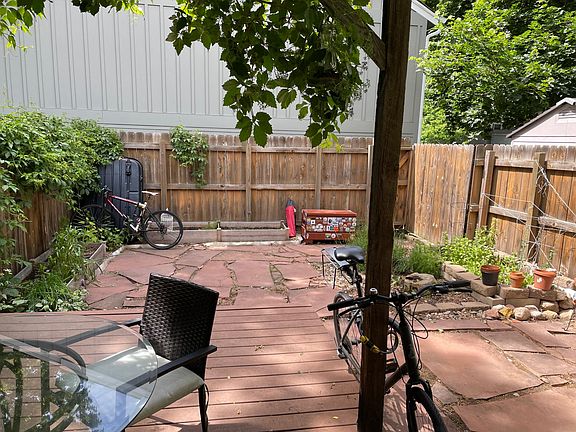 Private fenced backyard.