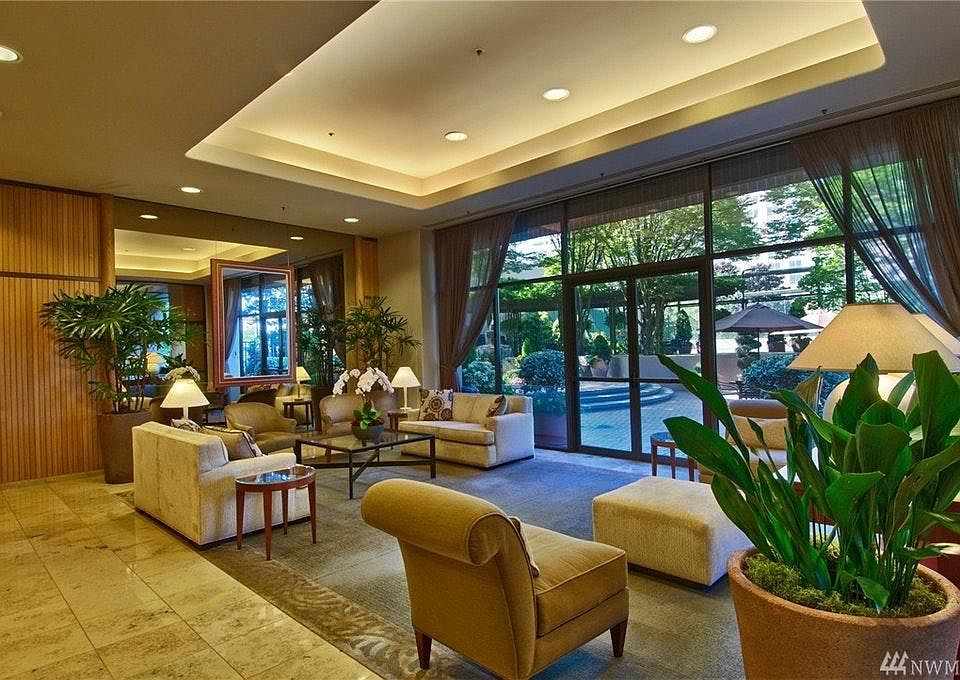 24-hour staffed lobby is a comfortable place to hang out, pi