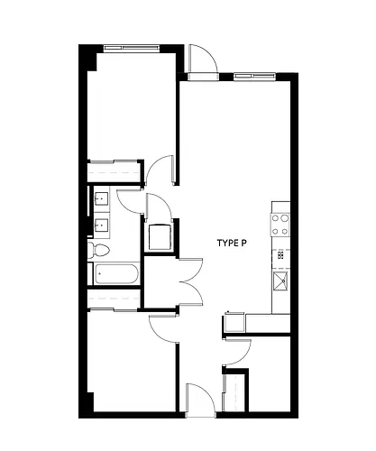 Floor plan 2 Bed + Den 2 Bed 1 Bath 2