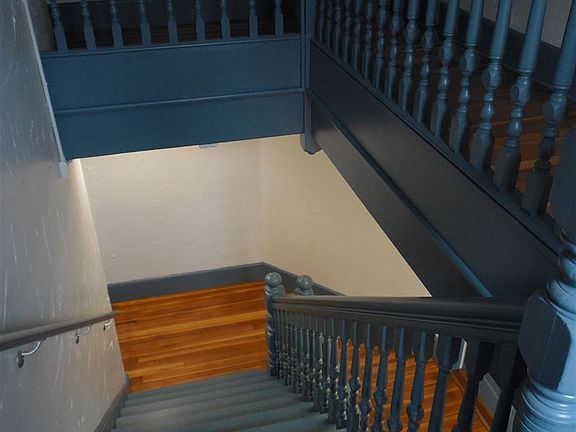 Newly repainted interior stairs